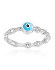 Eye Enamel Ring Silver 925